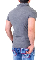 Reslad T-Shirt RS-05 Schalkragen Dunkelgrau/Dunkelblau/Grau/Blau