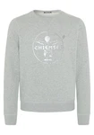Chiemsee Sweatshirt im Label-Look Grau/Blau