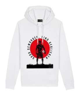 Bolzplatzkind Sweatshirt Sundowner Hoody Weiß/Rot