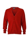 James & Nicholson V-Neck Cardigan Rot/Dunkelrot James & Nicholson V-Neck Cardigan Rot/Dunkelrot