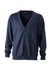 James & Nicholson V-Neck Cardigan Blau/Dunkelblau James & Nicholson V-Neck Cardigan Blau/Dunkelblau