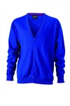 James & Nicholson V-Neck Cardigan Blau