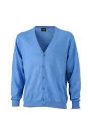 Cardigan JN 661 Herren V-Neck Cardigan Leichte Strickqualitt