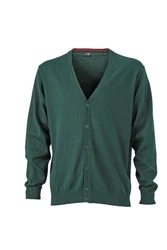 James & Nicholson V-Neck Cardigan Dunkelgrün/Grün