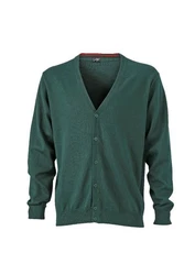 James & Nicholson V-Neck Cardigan Dunkelgrün/Grün