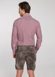 Spieth & Wensky Trachtenhemd Dorf Langarm Rot/Bordeaux/Lila/Dunkelblau/Rosa
