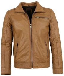 Lederjacke - Herren Lederjacke Lammnappa cognac antik