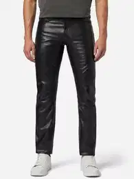 Lederhose No. 3 TR (Cow Waxy) Hochwertiges Rinds-Nappa Leder , 5 Pocket-Stil - Lederjeans