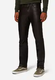 Lederhose No. 3 TR (Cow Waxy) Hochwertiges Rinds-Nappa Leder , 5 Pocket-Stil - Lederjeans
