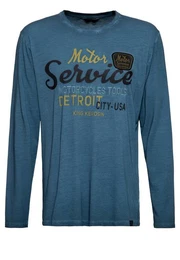 Longsleeve Detroit Motor Service mit Print und Stickerei