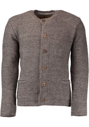 OS-Trachten Strickjacke Fudei Grau/Braun/Dunkelrot/Bordeaux