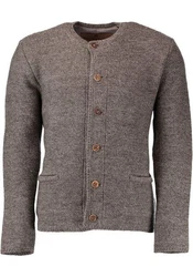 OS-Trachten Strickjacke Fudei Grau/Braun/Dunkelrot/Bordeaux