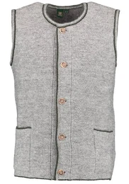 Strickweste Ormeya Herren Weste mit Rundhalsausschnitt und Paspeltaschen