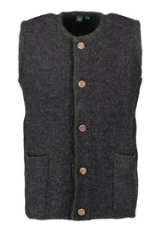 Strickweste Ormeya Herren Weste mit Rundhalsausschnitt und Paspeltaschen