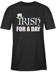 Shirtracer T-Shirt Irish for a day St. Patricks Day Grün/Blau