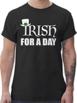 Shirtracer T-Shirt Irish for a day St. Patricks Day Grün/Blau