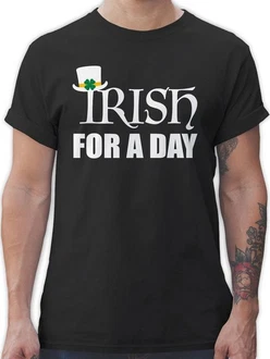 Shirtracer T-Shirt Irish for a day St. Patricks Day Grün/Blau Shirtracer T-Shirt Irish for a day St. Patricks Day Grün/Blau