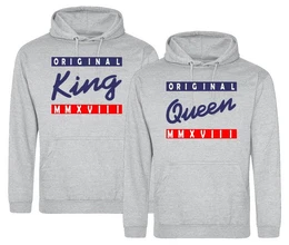 Kapuzenpullover King & Queen Hoodie Pullover fr Paare mit modischem Print