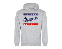 Couples Shop Kapuzenpullover King & Queen Hoodie Pullover für Paare Rosa/Grau/Dunkelgrau/Silber/Hellgrau
