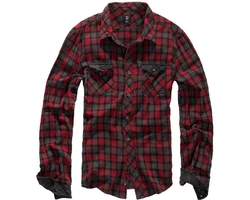 Brandit Hemd Duncan Check Shirt Rot/Dunkelrot