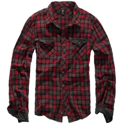 Brandit Hemd Duncan Check Shirt Rot/Dunkelrot