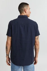 !Solid Leinenhemd SDAllan Dunkelblau/Blau