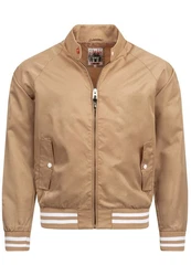 Indicode Herren Jacke Ayser mit Stehkragen & Reißverschluss Beige