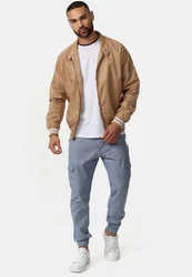 Indicode Herren Jacke Ayser mit Stehkragen & Reißverschluss Beige