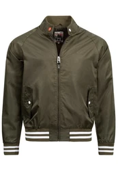 Indicode Herren Jacke Ayser mit Stehkragen & Reißverschluss Dunkelgrün/Khaki/Grün