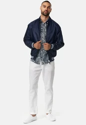 Indicode Herren Jacke Ayser mit Stehkragen & Reißverschluss Dunkelblau/Hellblau/Blau/Grau
