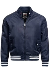 Indicode Herren Jacke Ayser mit Stehkragen & Reißverschluss Dunkelblau/Hellblau/Blau/Grau