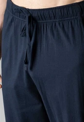 CECEBA Schlafhose Herren Bermuda blau