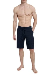 CECEBA Schlafhose Herren Bermuda blau