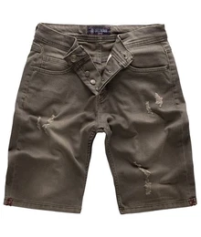 Jeansshorts Herren Jeansshorts Stonewashed Grau G-305