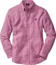 Polo Sylt Langarmhemd Dunkelrot/Rot/Rosa