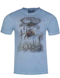 T-Shirt Herren Trachtenshirt 'Guido' mit Hirschmotiv, Don