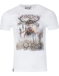 T-Shirt Herren Trachtenshirt 'Guido' mit Hirschmotiv, Ede