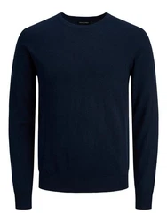 Jack & Jones Rundhalspullover JJEEMIL 4295 Dunkelblau