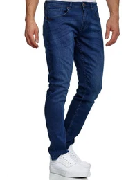 Straight-Jeans A106 Stretch mit Elasthan Denim Regular Fit