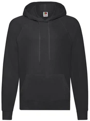 Fruit of the Loom Kapuzensweatshirt Lightweight Hooded Sweat Schwarz/Dunkelgrau