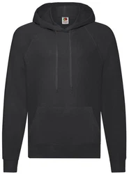 Fruit of the Loom Kapuzensweatshirt Lightweight Hooded Sweat Schwarz/Dunkelgrau
