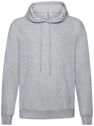 Fruit of the Loom Kapuzensweatshirt Lightweight Hooded Sweat Grau/Hellgrau