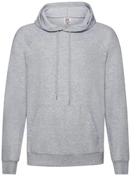 Fruit of the Loom Kapuzensweatshirt Lightweight Hooded Sweat Grau/Hellgrau