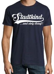 Youth Designz T-Shirt Stadtkind Herren Shirt Dunkelblau
