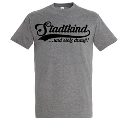Youth Designz T-Shirt Stadtkind Herren Shirt Grau/Braun/Dunkelgrau