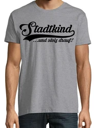 Youth Designz T-Shirt Stadtkind Herren Shirt Grau/Braun/Dunkelgrau