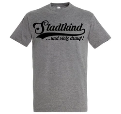 Youth Designz T-Shirt Stadtkind Herren Shirt Grau/Braun/Dunkelgrau