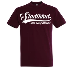 Youth Designz T-Shirt Stadtkind Herren Shirt Dunkelrot/Bordeaux/Lila/Rot