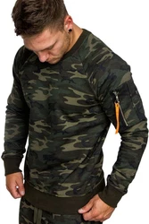 Amaci&Sons Cargo Pullover Sweatshirt Hoodie Sweater Camouflage 4006 Dunkelgrün