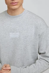 !Solid Stehkragenpullover SDRubio Grau/Hellgrau